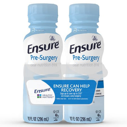 Oral Supplement Ensure Pre-Surgery Clear Carbohydrate Drink Strawberry Flavor Liquid 10 oz. Bottle