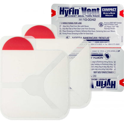 Hyfin Vent Compact Chest Wound Seal 4-3/4 x 4-3/4 Inch, 2 per Pack