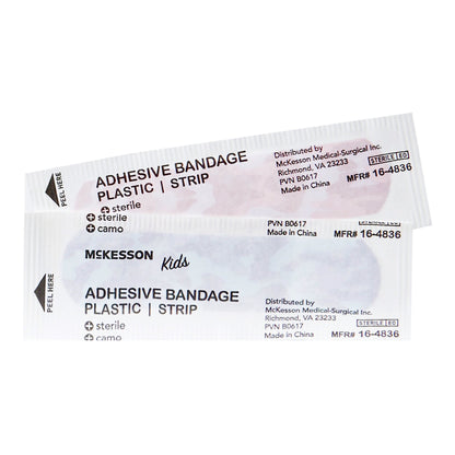 McKesson Kids Adhesive Strip – Blue / Pink Camo 3/4 x 3 Inch