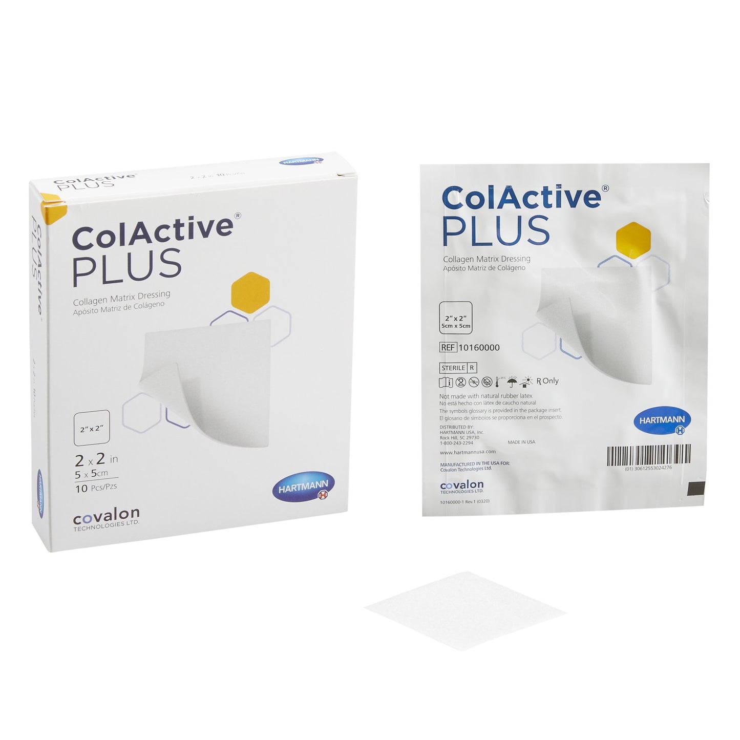 ColActive Plus Collagen Dressing – 2 x 2 Inch Square