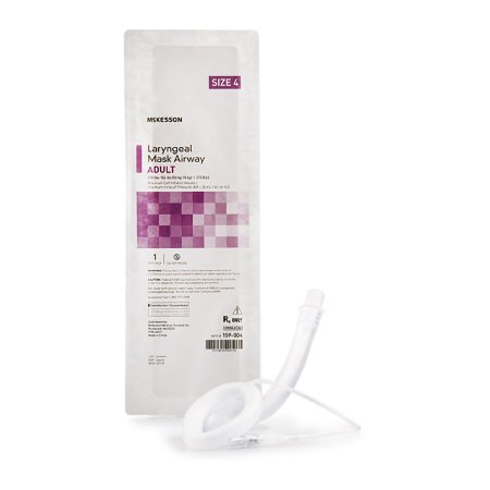 Curved Laryngeal Mask McKesson Size 5 40 mL Cuff PVC Single Patient Use Sterile
