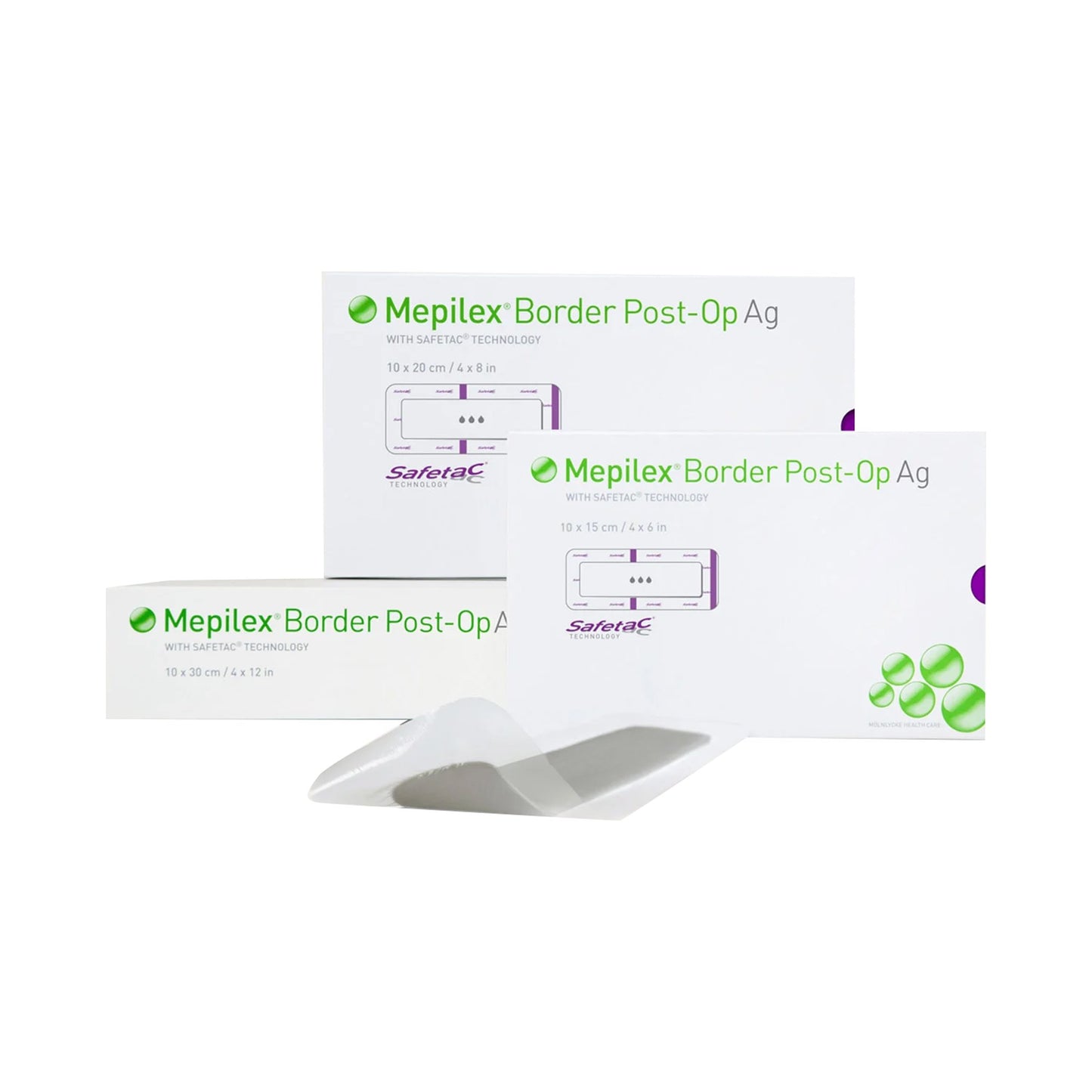 Mepilex Border Post Op AG Silver Foam Dressing – 4 x 14 Inch