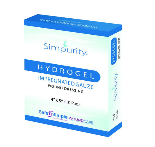 Safe N Simple Simpurity Hydrogel Impregnated Gauze Dressing 2 x 2 Inch