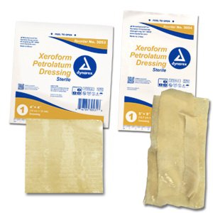 Xeroform Petrolatum Impregnated Dressing Xeroform Square 4 X 4 Inch Sterile Dynarex