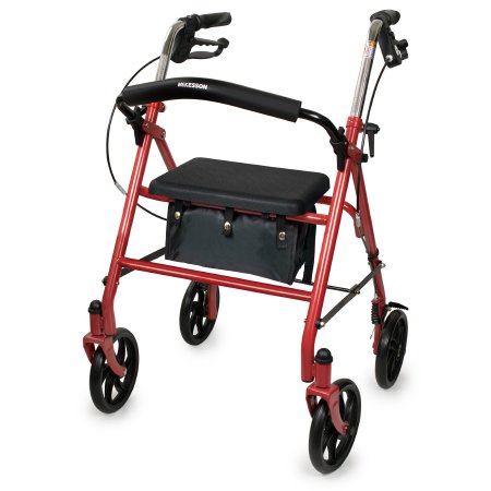 4 Wheel Rollator McKesson Folding Steel