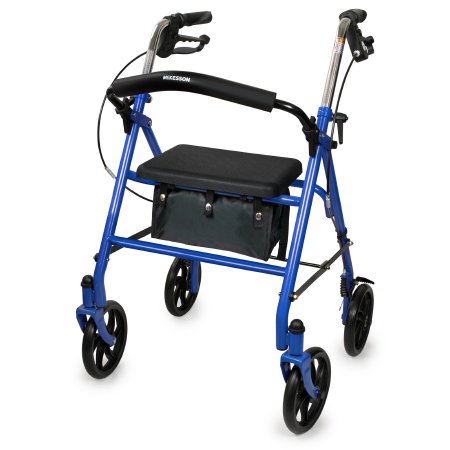 4 Wheel Rollator McKesson Folding Steel