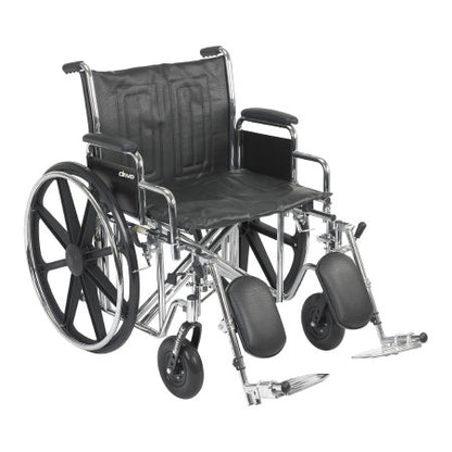 Bariatric Wheelchair McKesson Dual Axle Desk Length Arm Swing-Away