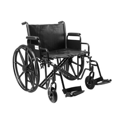 Bariatric Wheelchair McKesson Dual Axle Desk Length Arm Swing-Away