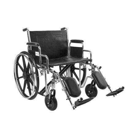 Bariatric Wheelchair McKesson Dual Axle Desk Length Arm Swing-Away