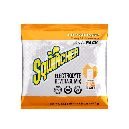 Oral Electrolyte Solution Sqwincher Powder Pack Orange Flavor