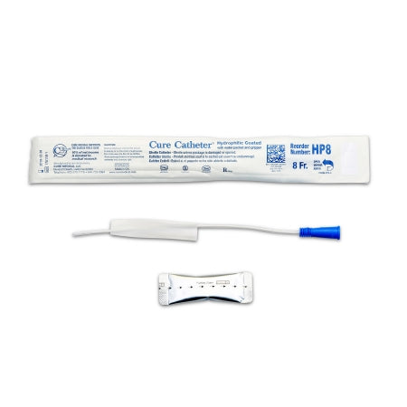 Urethral Catheter Hydrophilic Cure Catheter Straight Tip Hydrophilic Coated Plastic 10 Fr. 10 Inch