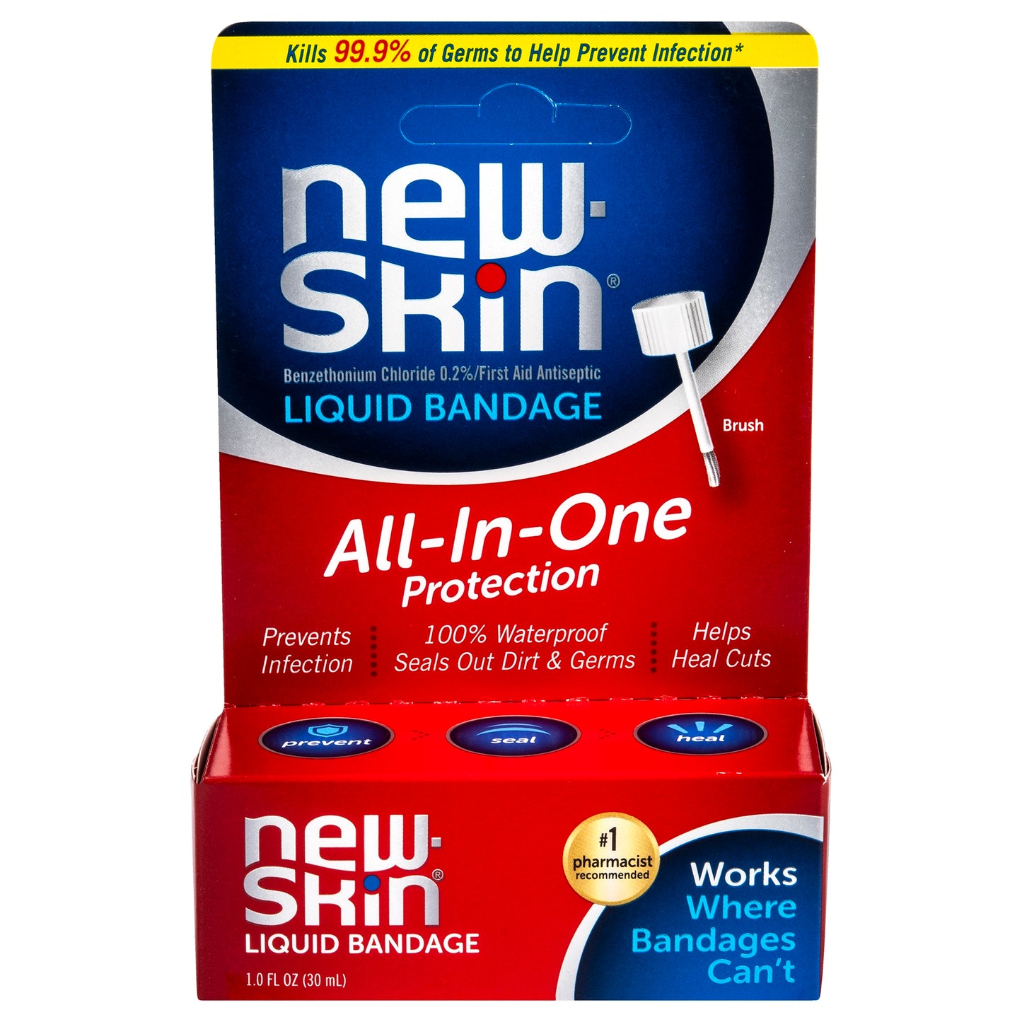 newSkin Liquid Bandage – 1 oz. Protective First Aid Sealant