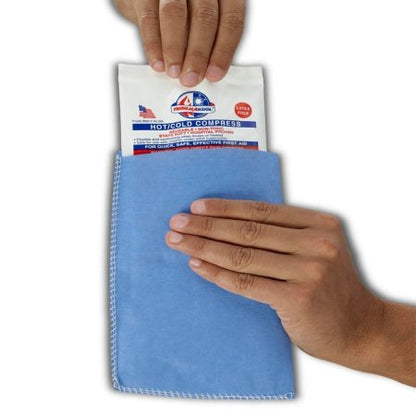Hot / Cold Pack Cover Blue Easy Sleeves Disposable Covers 5 X 7 Inch