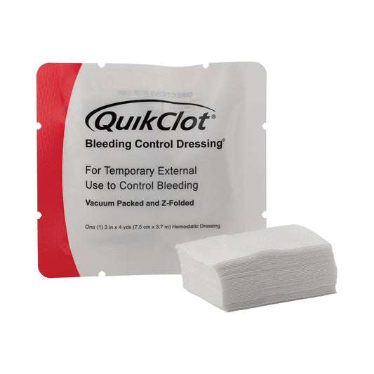 QuikClot Hemostatic Dressing 3 Inch x 12 Foot Sterile Kaolin Gauze