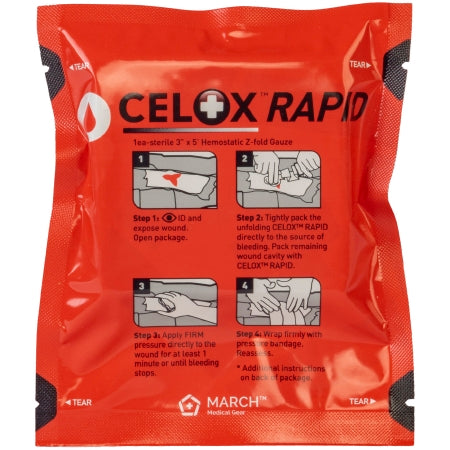 Hemostatic Dressing Celox, ChitoGauze, QuickClot