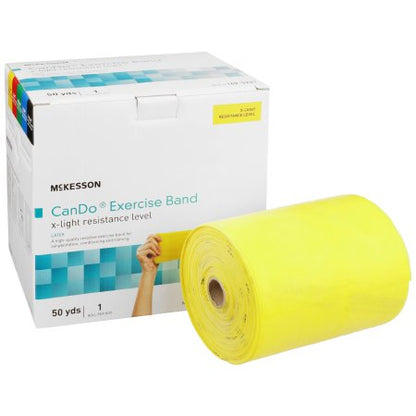 Exercise Resistance Band McKesson CanDo Yellow 5 Inch X 50 Yard X-Light Resistance