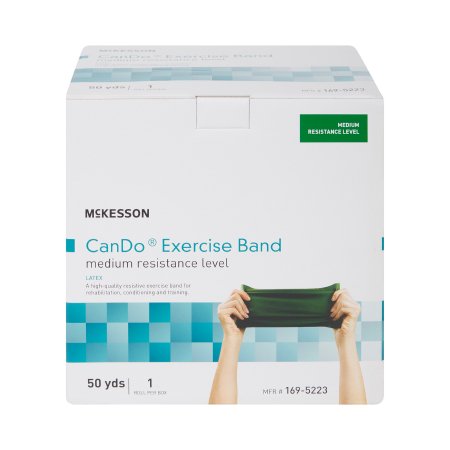 Exercise Resistance Band McKesson CanDo Green 5 Inch X 50 Yard Medium Resistance