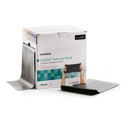 Exercise Resistance Band McKesson CanDo Black 5 Inch X 50 Yard X-Heavy Resistance