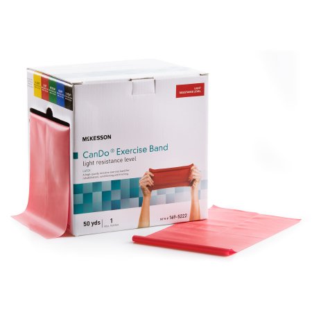Exercise Resistance Band McKesson CanDo Red 5 Inch X 50 Yard Light Resistance