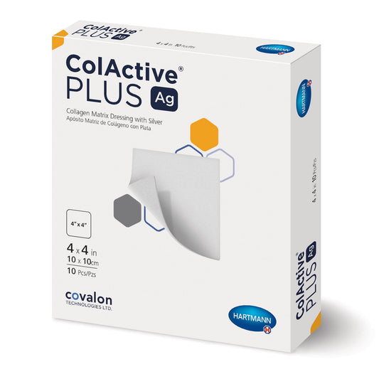 Silver Collagen Dressing ColActive Plus Ag – 4 x 4 Inch, Sterile