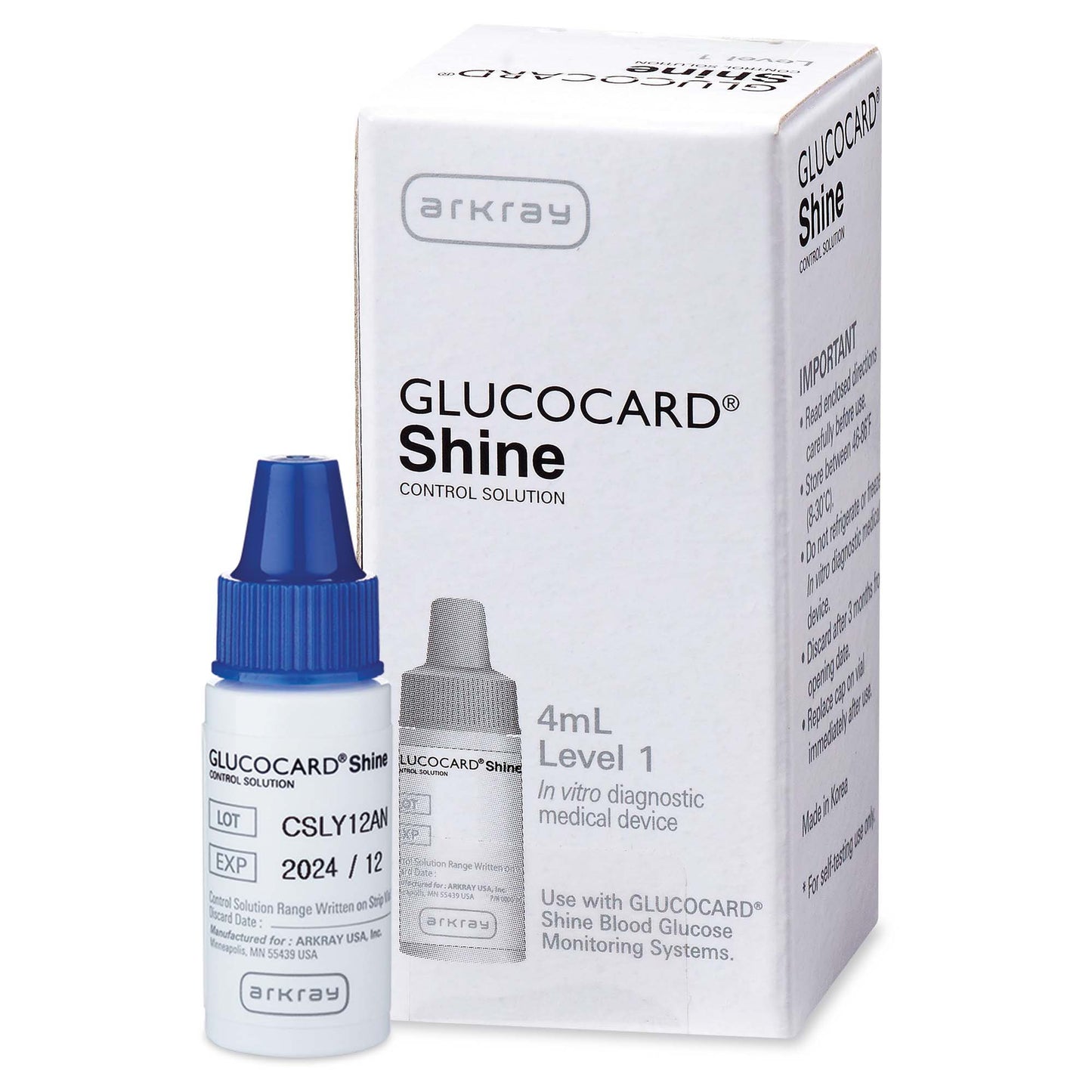 Blood Glucose Control Solution Glucocard Shine 4 mL Normal Level