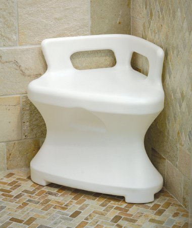 Shower Chair Maddak Without Arms Plastic Frame With Backrest 23 Inch Seat Width 300 lbs. Weight Capacity