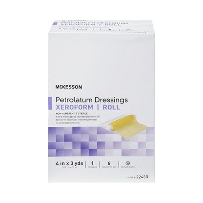 McKesson Xeroform Petrolatum Gauze Dressing Roll 4 Inch x 3 Yard Sterile