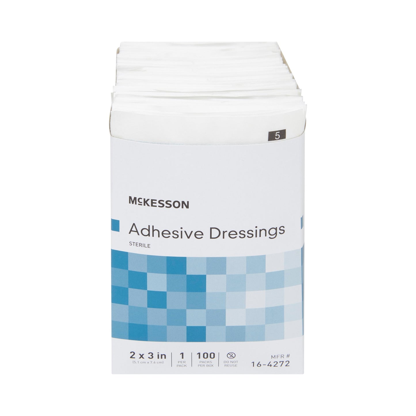 McKesson Non-Adherent Dressing with Adhesive 2 x 3 Inch Sterile