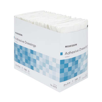 McKesson Non-Adherent Dressing with Adhesive 2 x 3 Inch Sterile