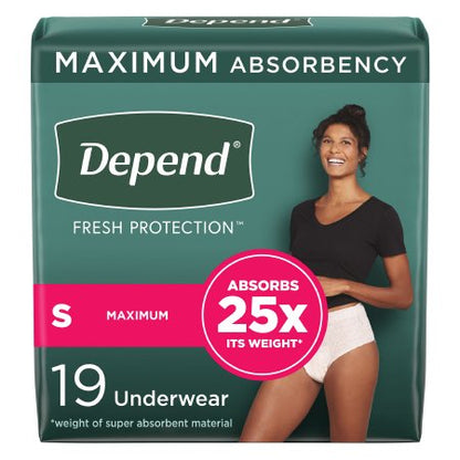 Female Adult Underwear Depend Fresh Protection Waistband