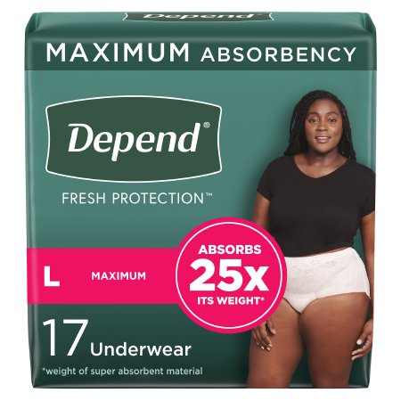 Female Adult Underwear Depend Fresh Protection Waistband