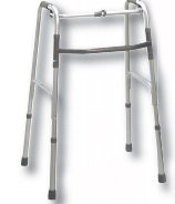 Dual Release Folding Walker Adjustable Height Aluminum Frame 350 lbs. Weight Capacity 32 to 39 Inch Height