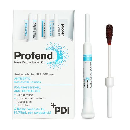 Impregnated Nasal Swabstick Kit Profend Povidone-Iodine NonSterile 4 per Pack