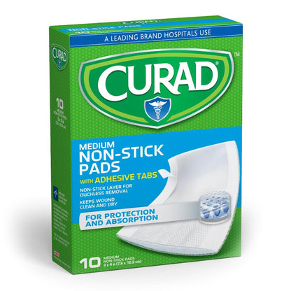 Curad Adhesive Strip 3 x 4 Inch Sterile Fabric Wound Dressing Pad