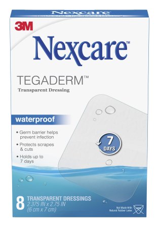 Transparent Film Dressing Nexcare Tegaderm Rectangle, Assorted Shapes Sterile