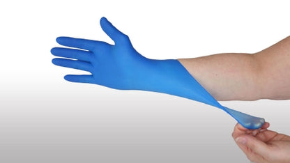 Exam Glove Pulse LOGIC NonSterile Nitrile Standard Cuff Length Fully Textured Blue Chemo Tested / Fentanyl Tested