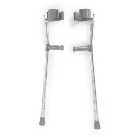 Forearm Crutches Mckesson Adult Steel Frame 300 lbs. Weight Capacity