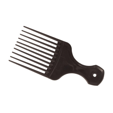 Hair Pick Black Plastic