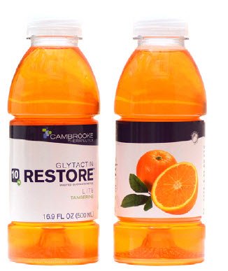 Oral Supplement Glytactin RESTORE LITE Tangerine Flavor Liquid 16.9 oz. Bottle