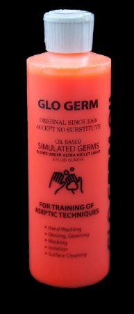 Germ Simulator Glo Germ 8 oz. Bottle Glo Germ NonSterile Orange Powder / Mineral Oil