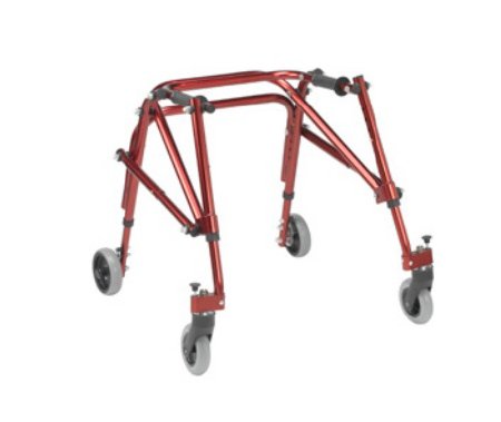 Posterior Walker with Wheels and Seat Adjustable Height Nimbo Aluminum Frame 85 lbs. Weight Capacity 19 to 25 Inch Height