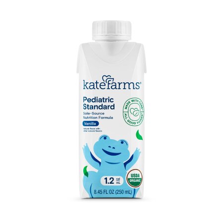 Pediatric Oral Supplement Kate Farms Pediatric Standard 1.2 Vanilla Flavor 8.45 oz. Carton Liquid Organic Pea Protein