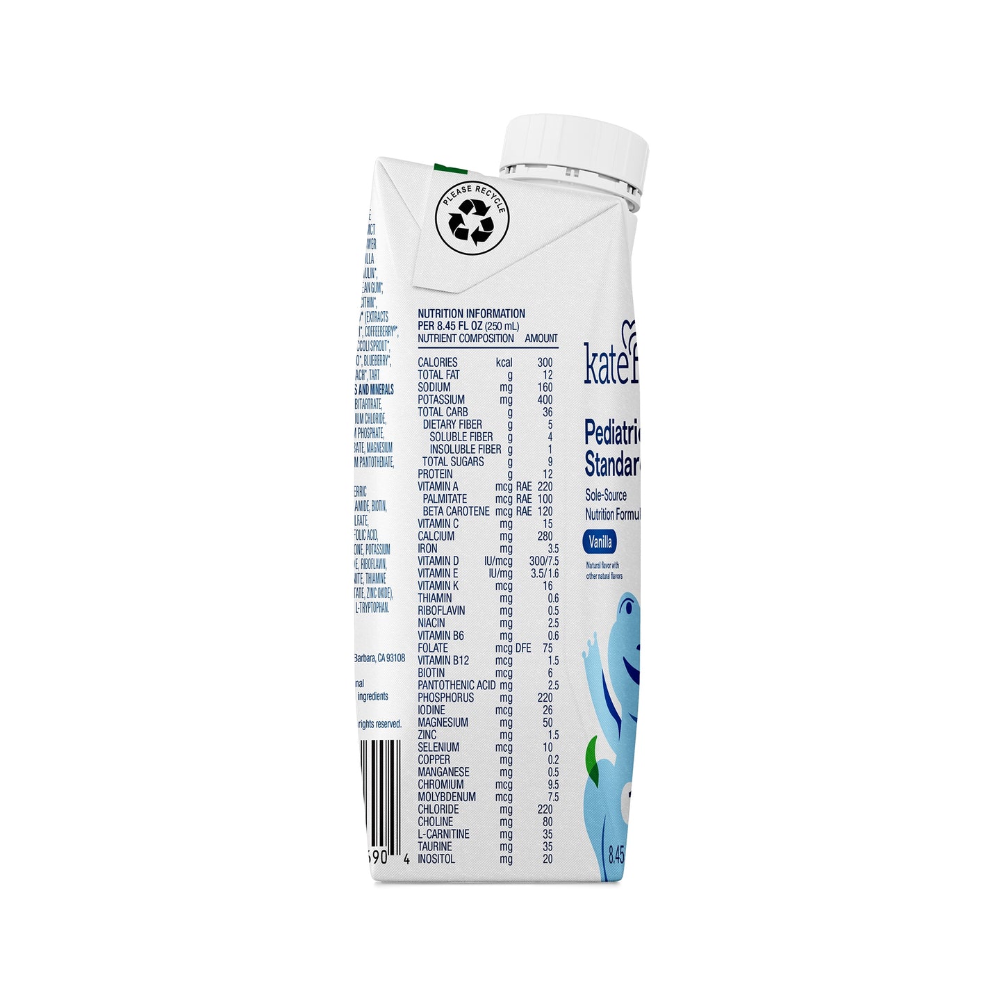 Kate Farms Pediatric Standard 1.2 Pediatric Oral Supplement Vanilla 8.45 oz Carton