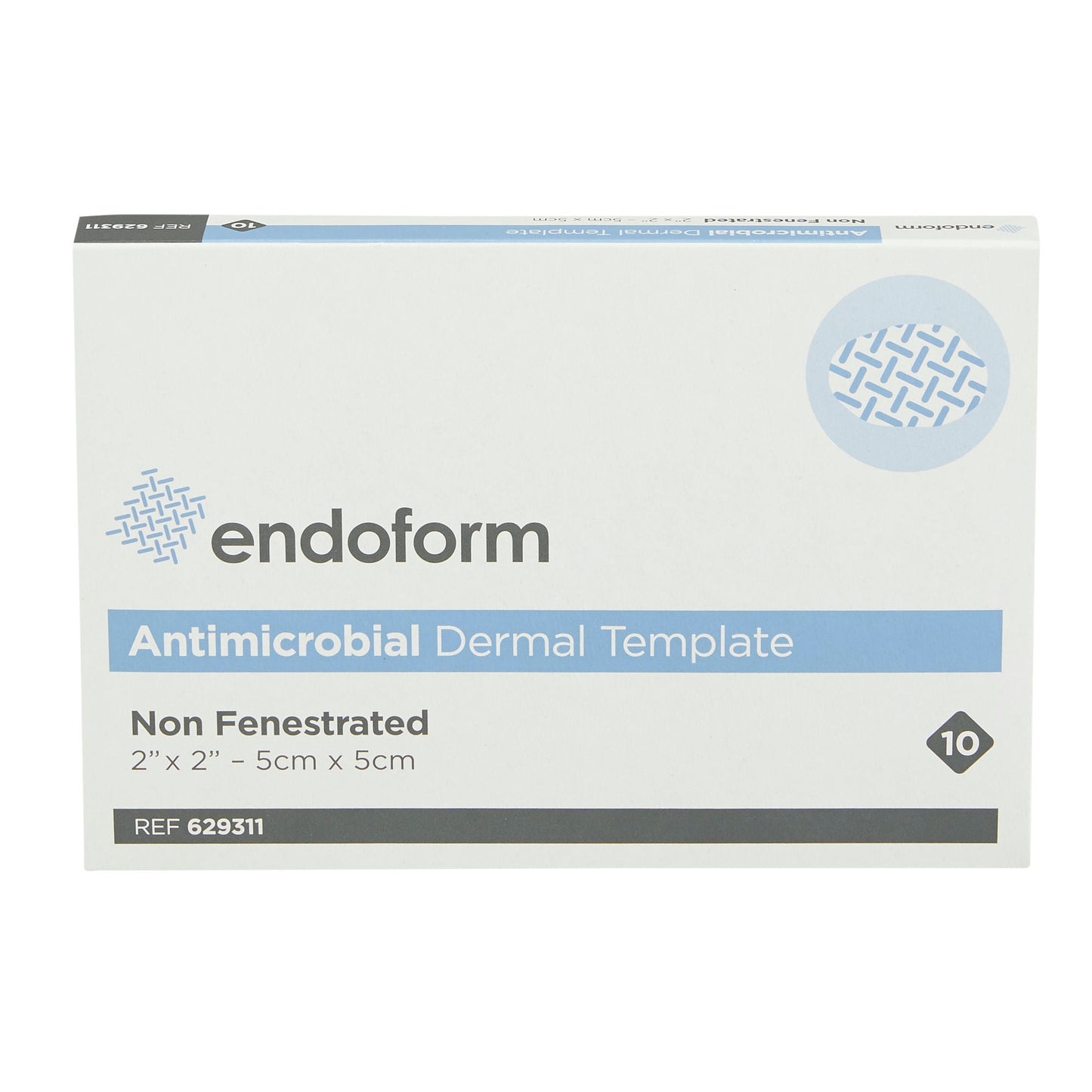Endoform Antimicrobial Silver Collagen ECM Dressing 2 x 2 Inch Sterile Square