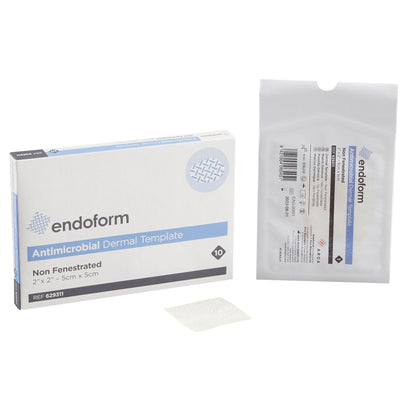 Endoform Antimicrobial Silver Collagen ECM Dressing 2 x 2 Inch Sterile Square