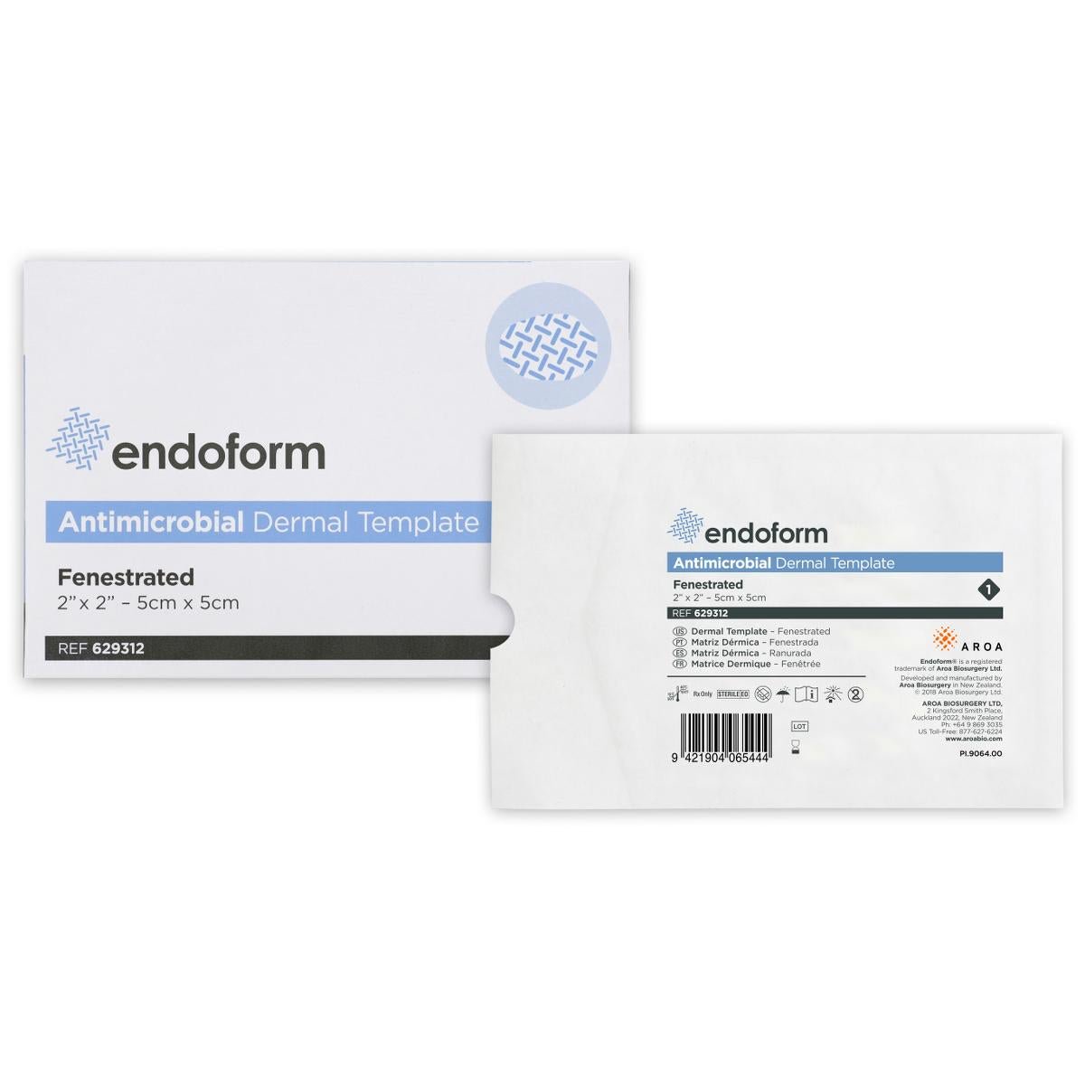 Endoform Antimicrobial Silver Collagen ECM Dressing 2 x 2 Inch Sterile