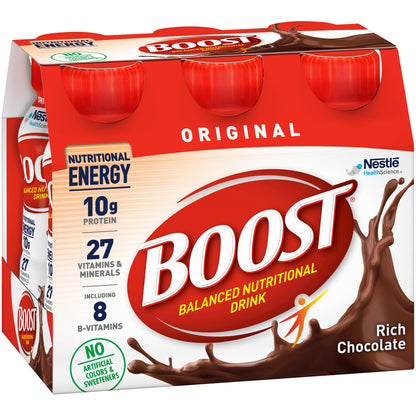 Boost Original Oral Nutritional Supplement Rich Chocolate 8 oz Bottle