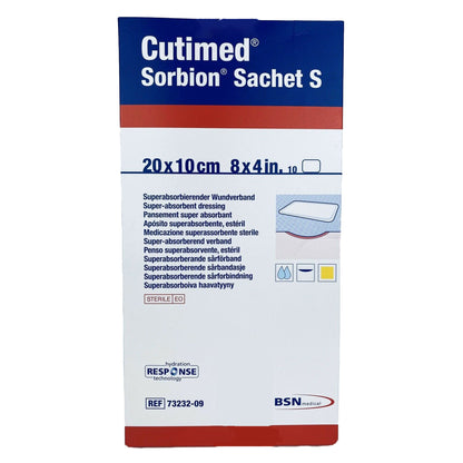 Cutimed Sorbion Sachet S 4 x 8 Inch Gelling Fiber Wound Dressing Sterile