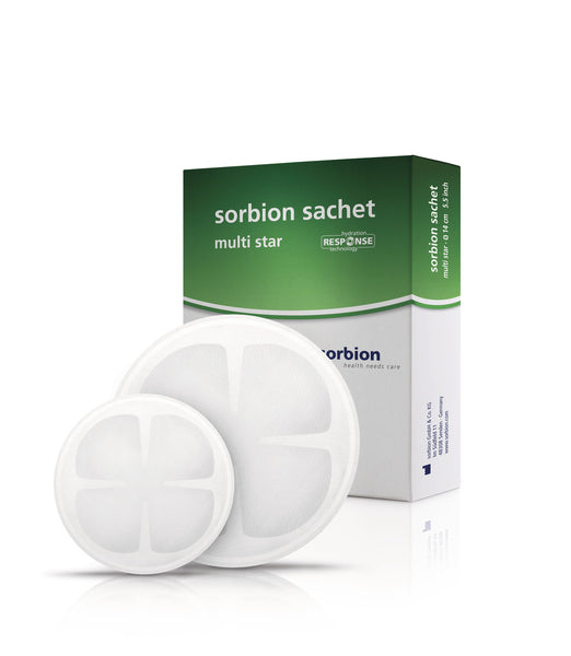 Cutimed Sorbion Sachet Multi Star 3 Inch Round Gelling Fiber Wound Dressing Sterile