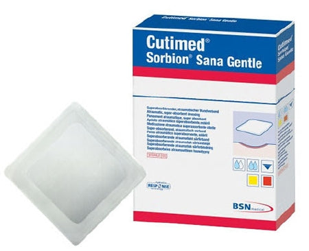 Super Absorbent Dressing Cutimed Sorbion Sana Gentle 5 X 5 Inch Square